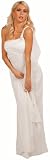Sleeveless Asymmetrical One Shoulder Sheer Rhinestone Wedding Dress Bridal Gown