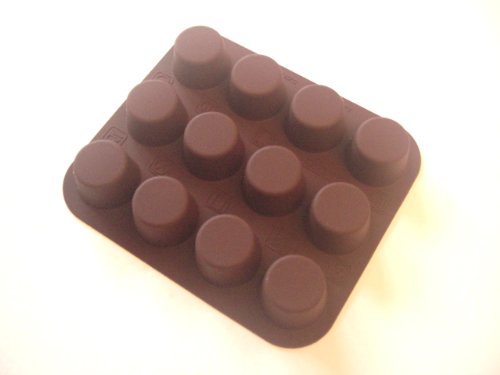 Silikon Pralinenform aus 12 runden Formen, 12 