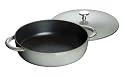 Staub 1262318 Bräter rund, mit gusseisernem Deckel, 24 cm, graphitgrau
