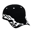Otto Caps - Flame Pattern Brushed Cotton Twill Sandwich Visor Low Profile Pro Style Caps