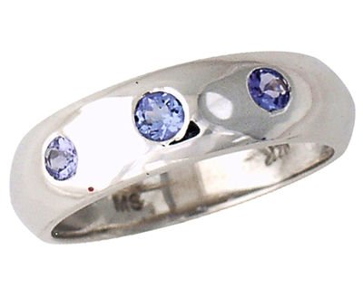 Tanzanite Triple Sparkle Ring