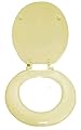 New Molded Wood Off White Beige Finish Toilet Seat featuring your choice of MLS team logo!
