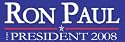 Bumper Stickers Ron Paul for president 2008 (blue)