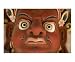 Face close up of red Virupaksha Guardian of West cardinal direction statue Emerging Artists Giclee Poster Print by Maciej Wojtkowiak, 20x16