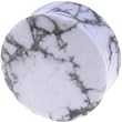 1 Inches Gauge Howlite Natural Stone Double Flare Plug