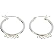 Sterling Silver Earrings Leverback Hoop Jewelry Parts