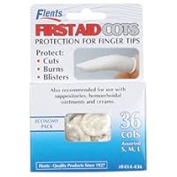 36 First Aid Finger Cots - Protection for Finger Tips From Cuts, Burns or Blisters