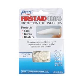 36 First Aid Finger Cots - Protection for Finger Tips From Cuts, Burns or Blisters