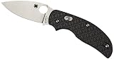 SPYDERCO Sage 3 CF/G-10 Laminate Bolt Action Lock Plain Edge Knife, Carbon Fiber, Left/Right
