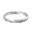 Sterling Silver Hammered Textured Bangle with Closure Bracelet