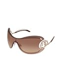 Roberto Cavalli Cicno - Swarovski Serpent Shield Rimless Sunglasses gold copper by Roberto Cavalli