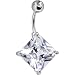 April 16mm Diamond Birthstone Belly Ring