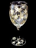 Wishing on the Stars Design - Hand Painted - Wine Glass - 8 oz..