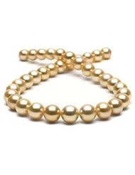 Golden South Sea Pearl Necklace -10.9-14.3mm AA+/AAA