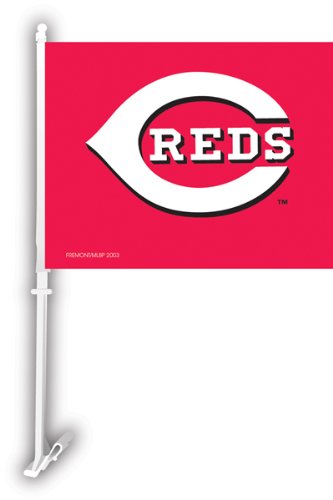MLB Cincinnati Reds Double Sided Car Flag - Set of 2