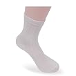 Landisun 3 Pairs Women Bamboo White Crew Long-Lasting Deodorant Socks BS5054