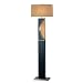 Nova Lighting Half Moon Floor Lamp, Dark Brown/Silver/Etruscan Gold