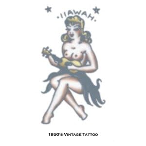 Tattoo Vintage Girl Hawaii