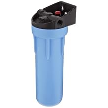 Pentek 158642 3/8" #10 3G Slim Line Blue Filter Housing with Bracket