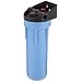 Pentek 158642 3/8" #10 3G Slim Line Blue Filter Housing with Bracket