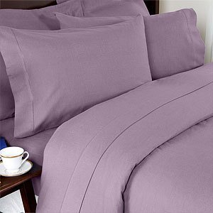 1000 Thread Count Four (4) Piece Full Size Lavender Solid Bed Sheet Set, 100% Egyptian Cotton, Deep Pocket