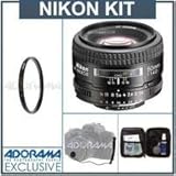 Nikon 50mm f/1.4D AF Nikkor Lens Kit with 5 Year U.S.A. Warranty, Tiffen 52 ....