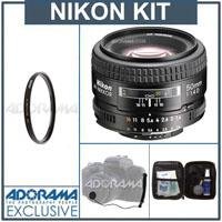 Nikon 50mm f/1.4D AF Nikkor Lens - Gray Market - with Tiffen 52mm UV Filter, Lens Cap Leash, Professional Lens Cleaning Kit