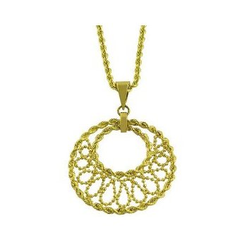 Click here for 14K Yellow Gold Circle Necklace prices