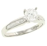 Round Channel Diamond Engagement Ring. 27cttw ( CZ ctr ) - B0001AYKJG