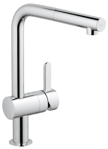 Grohe 32454000 Flair Einhand-Sp&uuml;ltischbatterie L-Auslauf herausziehbarer Mousseur