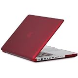 Speck Products See Thru Satin Soft Touch Hard Shell Case for 15-inch MacBook Aluminum Unibody/Black Keyboard MB15AUSAT-RED-D (Red) - Does Not Fit White Macbook
