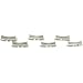 6 Slit Watch Band Ends Pieces Stainless Steel 20mm