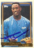 Corey Thurman, Kansas City Royals, 1992 Topps Autographed Card