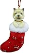 Santa's Little Pals Carin Terrier Stocking Christmas Ornament