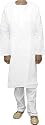 Men White Cotton Clothing For Summer Kurta Pajama India Fashion Size M (ngkp447)