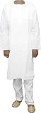 Casual Dress Men Cotton Clothing Embroidered Kurta Pajama Long Sleeve Size L (chgkp023)