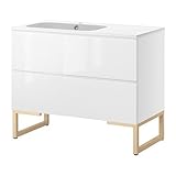 GODMORGON/ NORRVIKEN 洗面台（引き出し×2） Sa / ホワイト バーチト[イケア]IKEA（S19861730）