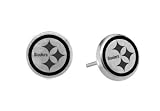 Stainless Steel Nfl Football Pittsburgh Steelers Logo Earrings