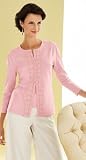 CROCHET LACE TRIM CARDIGAN