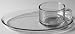 Anchor Hocking Presence-Clear Snack Plate and Cup Set, Crystal Tableware
