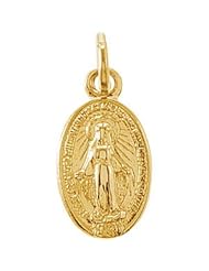 14K Yellow Gold Miraculous Medal by US Gems