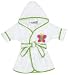 Mullins Square Child's White Terry Hot Pink Butterfly appliqued Robe size 3-4