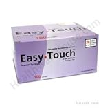 EASYTOUCH INSULIN SYRINGE 28 G, .5 CC, 1/2 IN.100/BOX