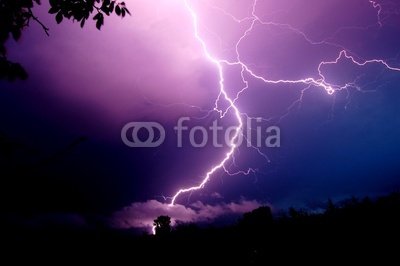 Wallmonkeys Peel and Stick Wall Decals - Lightning Strike - 24