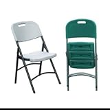 2 x Palm Springs Folding CHAIRS GREEN w/steel frame