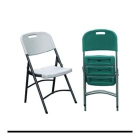 2 x Palm Springs Folding CHAIRS WHITE w/steel frame