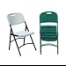 2 x Palm Springs Folding CHAIRS WHITE w/steel frame