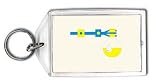Small Full 1-neck Left Clamp Flask Keychain