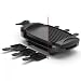Aroma AHG-2233 Dual Flip 100-Square-Inch Grill and Griddle with 6 Raclette Trays