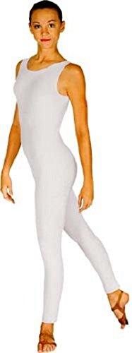 Eurotard Adult Tank Unitard, White, Large